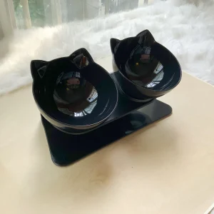 non slip double cat bowl
